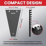 렌치 정리함, 공구 상자 및 벽 장착용 64슬롯 정리함 트레이, 홀더 장착 SAE(1/4 - 1-1/16 ) 미터법(6MM-24MM) 보관함(4팩) : 티제이