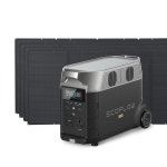 ECOFLOW 태양광 발전기 120V 6kWh DELTA Pro 4x400W 휴대용 패널 23 고효율 5개의 AC 콘센트 가정용 비상 정전 캠핑 RV용 3600W 발전소... 