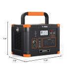 발전소 500W 피크 1000W 110V AC 콘센트 2개장착 519Wh 실외 태양광 발전기 백업 배터리 RV 캠핑 낚시 등산 로드 트립 긴급 상황 발생 10... 