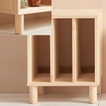 국산 다리형 오픈 3칸 거실 침실협탁 삼나무 원목책장 39x29x49cm : vomulchanggo