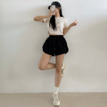 아우아(AUA) 돌핀 밴딩 숏팬츠 / 데일리 트레이닝 팬츠 숏, 블랙, L : 아우아AUA