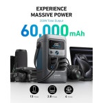 Anker SOLIX C200 DC 전력 뱅크 스테이션 60 000mAh 60W 태양광 패널 192Wh 휴대용 발전소 LiFePO4 배터리 200W 발전기 야외 캠핑 여행... 