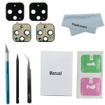 구글 픽셀 XL용 4용 2PCS OEM 오리지널 후면 카메라 유리 렌즈 교체 접착 수리 도구 키트 설치 매뉴얼 : 럭스포트