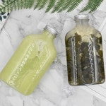 투명 주스병 양주 차 음료병 PET 플라스틱 300ml 포장 컵 알루미늄 호일 뚜껑 20 개 : 수호마켓25
