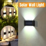 1개 2/4/6/8/10/12LED 태양광 LED 실외 램프 파티오 주변 정원용 벽 조명 2LED warm : 트랜스월드넷