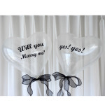 프로포즈 웨딩 셀프 촬영 소품 레터링 하트 풍선 세트 윌유메리미 : 시하네팩토리