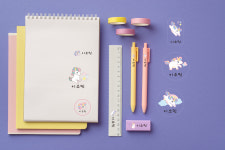 네임스티커 방수 이름표 어린이집 유치원 준비물 스티커 데이지꽃 B 투명 : 더그레이문