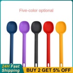 노란색 긴 손잡이 숟가락 편리한 보관 요리 도구 빨간색 실리콘 숟가락은 냄비를 다치게하지 않습니다 가정 용품 검은 혼합 Yellow : 노블레스U