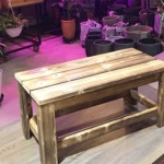 원목 화분 받침대 겸용 넓은의자 우드스텐드 H6028 60x28x29cm 베란다화분선반 원목화분선반 : 샘샘유통