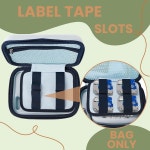 브라더 PT M95 터치 모노크롬 라벨 메이커 테이프용 정리 가방을 운반하는 보관 홀더 : 한당