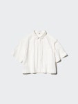 유니클로 여성 나일론 박시 크롭 5부 소매 셔츠 479096 : 세르세이