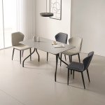 라로퍼니처 카니발 1400 포세린 통 세라믹 4인 식탁 세트 (식탁+의자4) : 라로퍼니처