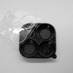 AJ 다용도 원형 4칸용기 세트 900개 : 포장용기마트