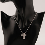 다미아니 벨에포크 크로스 다이아몬드 화이트골드 미디엄 19x23mm 목걸이 : SJ다이아몬드