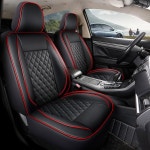 95 블랙 자동차용 센단스 커버 2팩 시트 판다 배관 SUV 레드 호환 앞좌석 장착 프로 : 토탈이커21