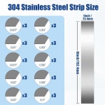 30피스 스톡 003 너비 메탈 길이 6인치 304 0015 008 1인치 006 002 두께 스틸 어소시에이션 004 스트립 001 0007 005 스테인리스 01... 