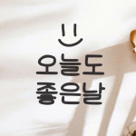 오늘도 좋은날 스마일 인테리어 레터링 스티커 large : 코이핀즈