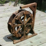 원목 물레방아장식 가습기 연못 및 직경은 펌프 실내분수 미니분수대 분수 릴 직경 80 : 필리온