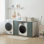 미니 건조기 수납장 세탁실 선반 도어형 : 비야네상점