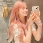 자몽핑크 네츄럴 웨이브 롱 헤어 통가발 60cm : 하이유니 Hi-Yuni