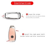 메르세데스 벤츠 키 포브 커버용 뮤크즈루, 메르세데스 벤츠 A C E G S 클래스 CLA CLS GLC GLK GT SLK SL(핑크)용 키 커버 블링 크리스탈... 