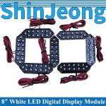 모듈 가스 가격용 LED 디지털 번호 모듈, 디스플레이 야외 7 세븐 세그먼트, 8 인치 화이트 컬러, 로트 당 10 개 : 신정종합상사S9