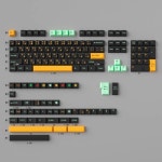 기계식 키보드용 블랙 라이트 테마 키캡 커스텀 멀리스트  일본 러시아 체리 프로필 키캡 129Key PBT : 파이브데이