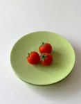 Basil Plate 그린 앞접시 디저트그릇 카페디저트 원형접시 연두색그릇 : 허즈와이띵즈