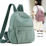 가벼운 나일론 백팩 여행 출근용 캐주얼 가방 블랙 : 주식회사 오엔이통상