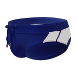 스팟 어패럴 남성 레이싱 스트라이프 수영 브리프 Navy Blue Red Medium : The Blue
