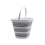 TOSSOW 접이식 양동이 보강 실리콘 낚시용 컴팩트 수납 내열 낚시 세차 키친 그레이 5L 사각형 블루 5L : 빅그로우11