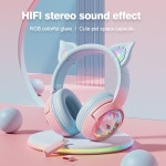 무선 이어폰 ONIKUMA RGB 컬러풀 라이트 무선 헤드폰 오버이어 게이밍 PC 노트북 PS5 용 스포츠 2.4GHz : 삼팔-유통