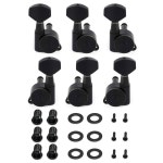 메탈로 잠금 기타 줄 튜닝 페그 1 18 기어비 기계 헤드 튜너 ST TL... 또는 어쿠스틱 부품 액세서리 교체용 3L 3R 키. Black-3 : 인선상사07