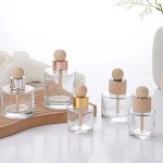 가정용 향기 디퓨저 병 자동차 및 유리 빈 용기 비불꽃 아로마 테라피 50ml 1 개 : 수달스토어26