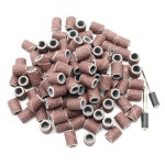 DS-1R Dremel 회전 도구를 위한 TEMO 100개, 1/4인치 모래 드럼 그릿 60개, 1/8인치 맨드릴 2개 포함 : 셀렉투스