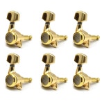 소울디엠 6R 기타 잠금 튜너 1 18 스트링 튜닝 키 페그 기계 헤드 키트(골드 6R) Black 6R : 인선상사07