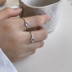 특별한 조정 순은 J1652 선물 타원형 링 기념 컬러 S9 캐주얼 커플 반지 보석 우정 : 피오글로벌2