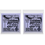 어니 볼 6현 바리톤 슬링키 니켈 권선 일렉트릭 기타 현, 13-72 게이지 (P02839) (2팩) : 인선상사07