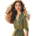 여성 스몰 차이나 스커트 민트 쉬폰 원피스 B10Z10 원픽3 : 트레블24