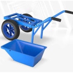 농업용 카트 이륜차 과수원 대차 이동식 농장 축사 싱글 휠 카트(블루) : 솔레이종합유통