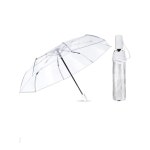 시안 이엔 클리어 캐노피, 자동 오픈 클로즈 접이식 투명 여행용 우산, 여성 남성용 웨딩 우산 White : 인선상사07