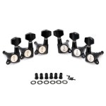 FJB 기타 6피스 튜닝 페그 어쿠스틱 기계 헤드 일렉트릭 1 18 키 노브 스트링 튜너 3 왼쪽 + 오른쪽 블랙 3L+3R 01Chrome : 인선상사07