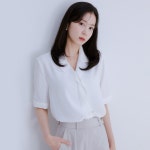 오픈카라 5부 블라우스(2colors)_RMBLE38RT1 : 로엠몰