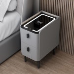 스마트 침대 탁자 스마트테이블 다기능 원목 협탁 2단 침대옆 USB 서랍장 서랍 : 반짝스토어원