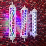 실 싸인볼 LED 이발소 패션 개업 헤어 네온 무지개 리모컨 감성 블랙 하우스 : 이지바이투