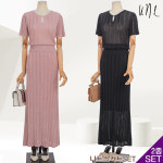 윈 une [SET]홀트임넥니트+롱스커트SET : une 윈