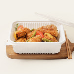 (BK) 사각찜용기SET / 중 / 2000ml / 200SET : 해피팩