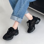 [G3353] 여성 스니커즈 플랫폼 6cm 키높이 큐빅 메쉬 운동화 : 새로이클라쓰