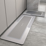 폭신한 소프트 욕실 규조토 발매트 2종 세트( 그레이) 주방 주방발 부엌 부엌발 욕실발 : 산토코리아