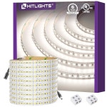 HitLights LED 스트립 조명 중립 흰색 4000K 16 4피트 프리미엄 고밀도 24V 테이프 600개의 426개의 LM/FT CRI 90 IP30 주방용... 